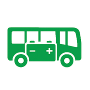 icona batteria bus pullman colore verde
