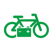 icona batteria bici elettrica colore verde