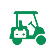 icona batteria golf car verde