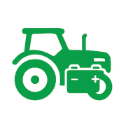 icona batteria mezzi agricoli colore verde