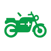icona batteria moto colore verde