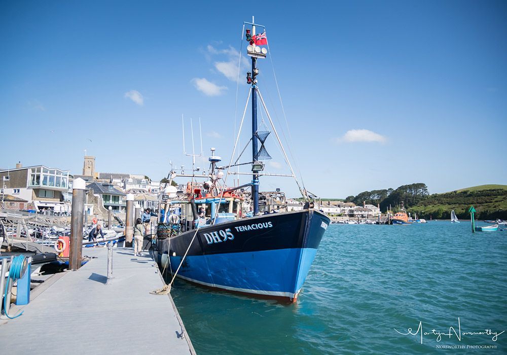 Blue and black fishing boat DR95 