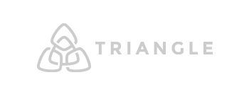 Logo for Triangle, a light grey interlocking triangles symbol next to the word 