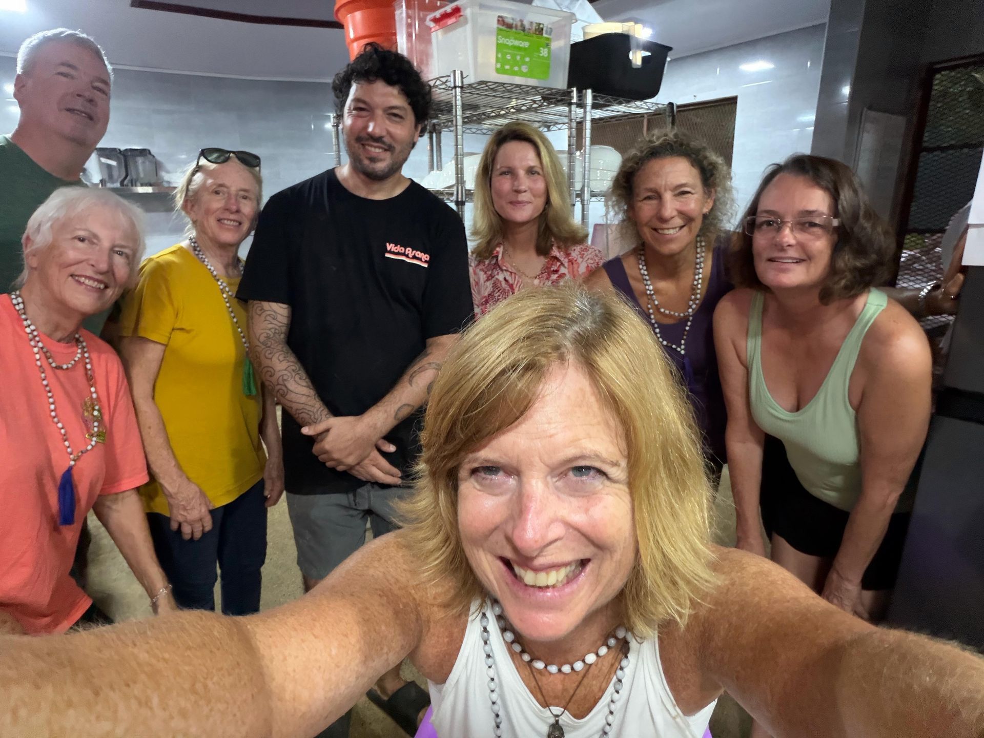 professional man and women meditating