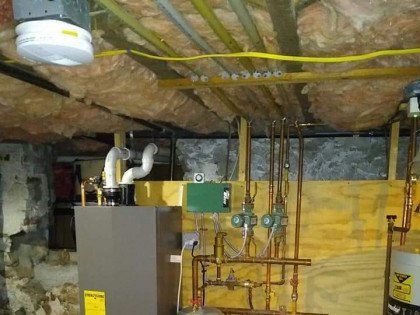 Yellow Wall Hung Boiler — Acton, MA — Colonial Comfort