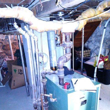 Fitchburg Steam Boiler Before — Acton, MA — Colonial Comfort