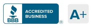 BBB Accredited Business with A+ rating.
