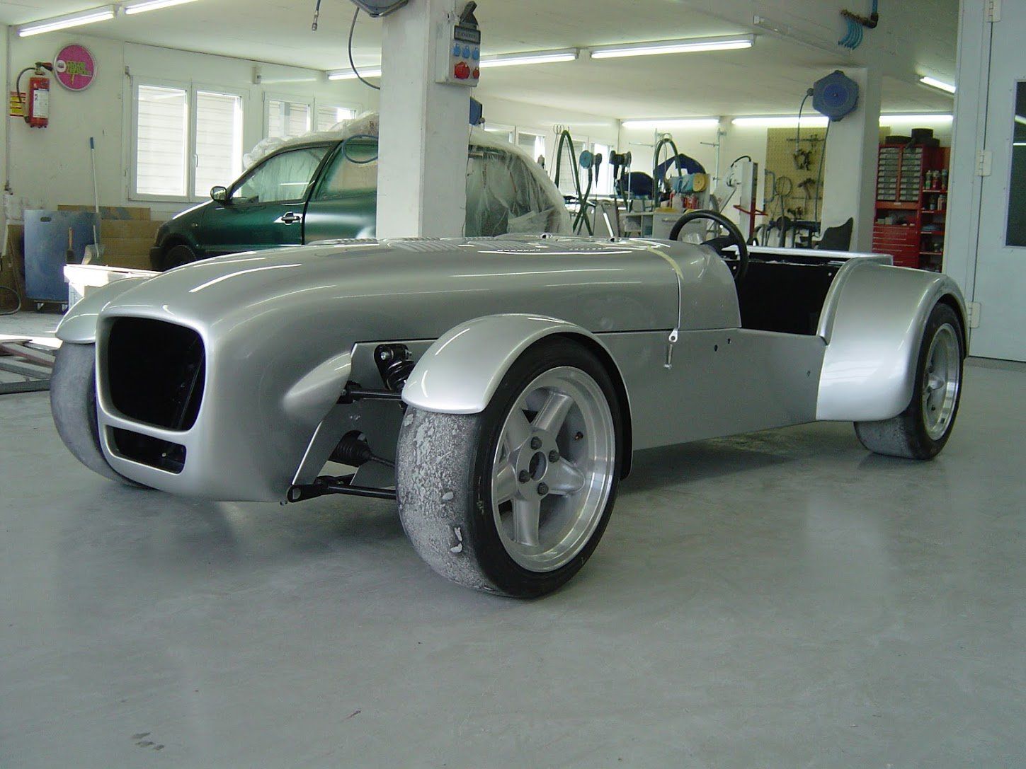 Autofelgen blau - waschen