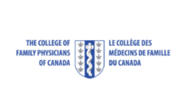 Logo of The College of Family Physicians of Canada in English and French, with a shield and medical symbol.