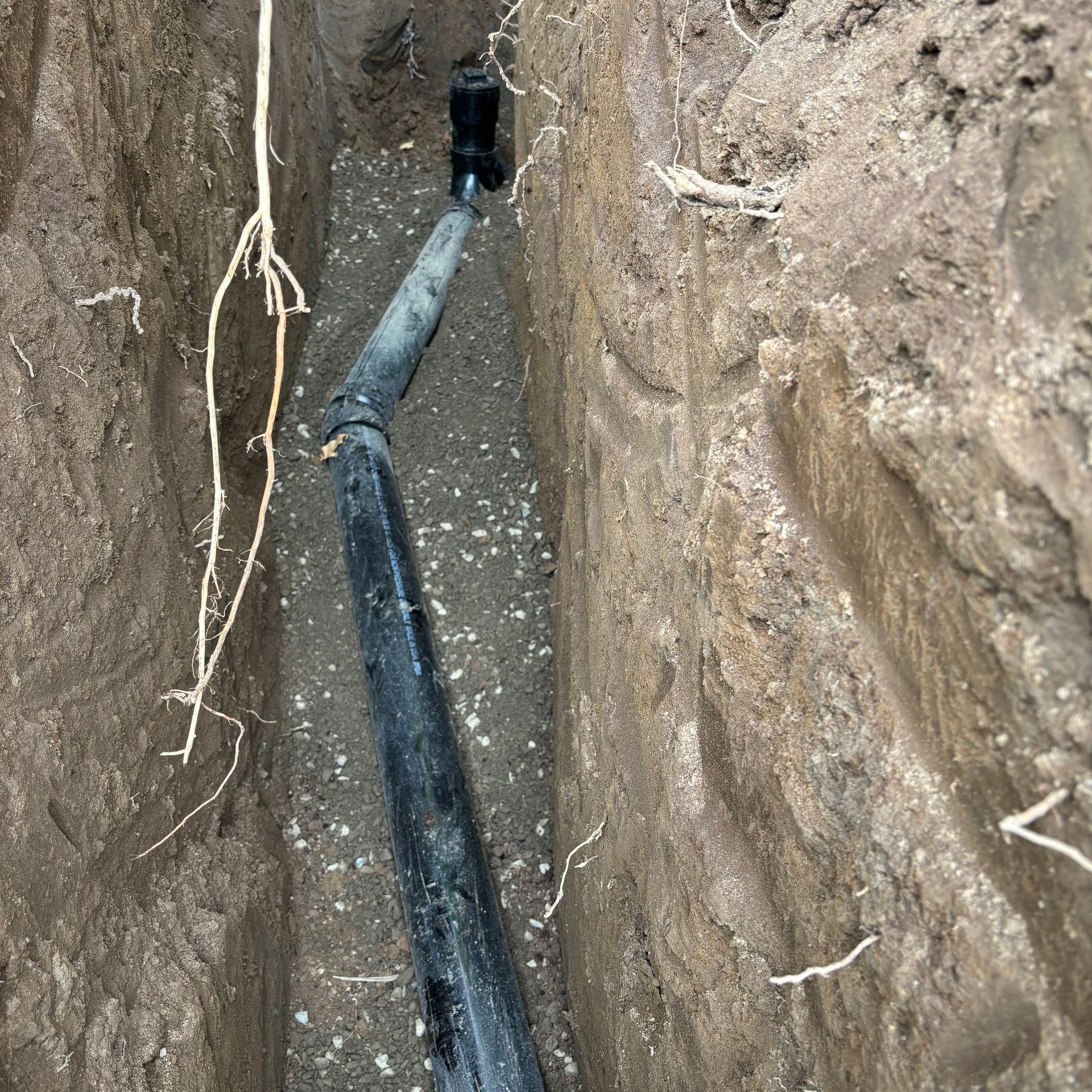 Sewer Line Replacement ready for inspection