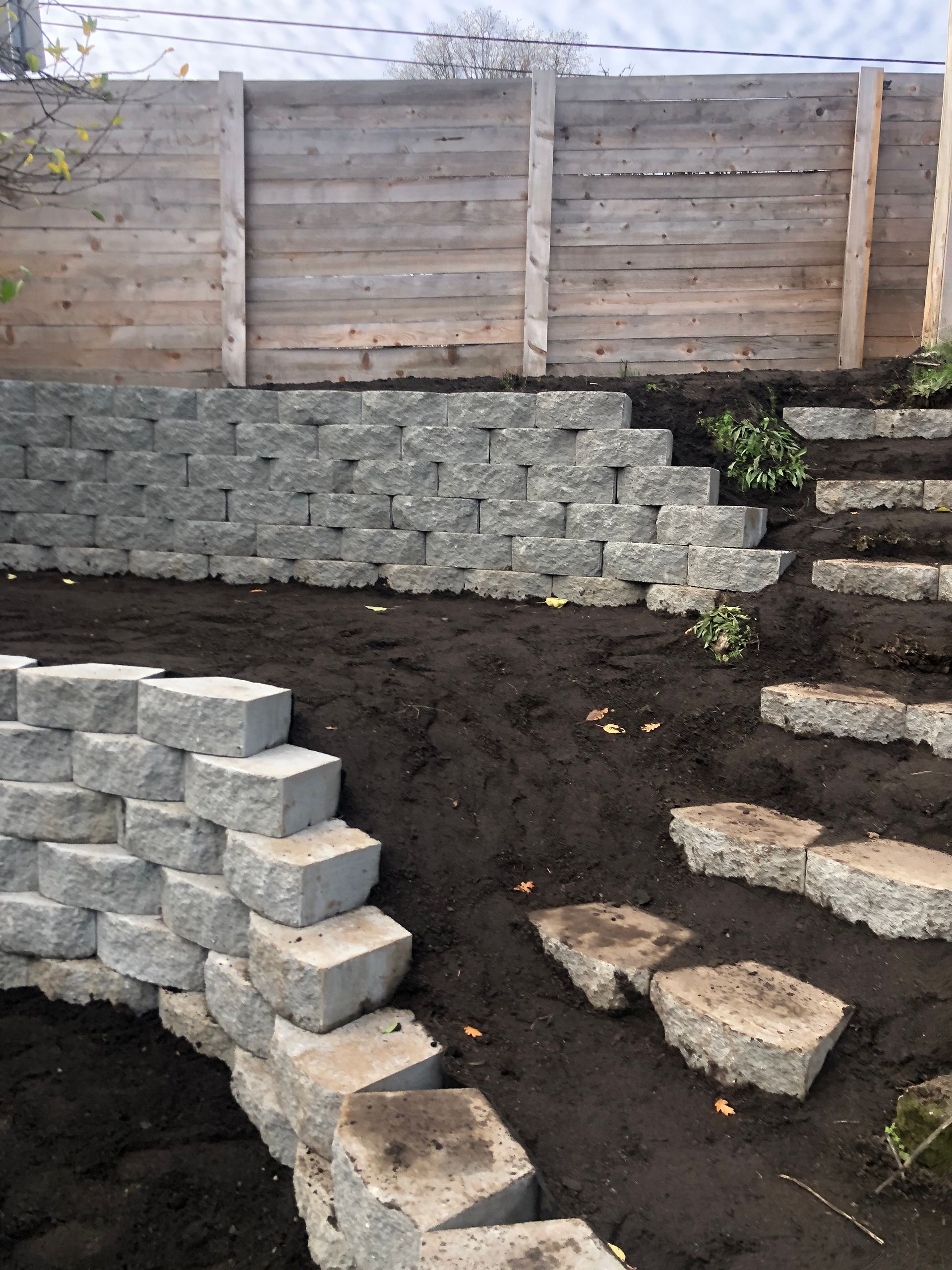 Retaining Wall and Steps