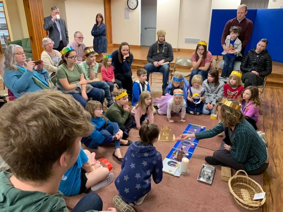 Godly Play presentation in a classroom