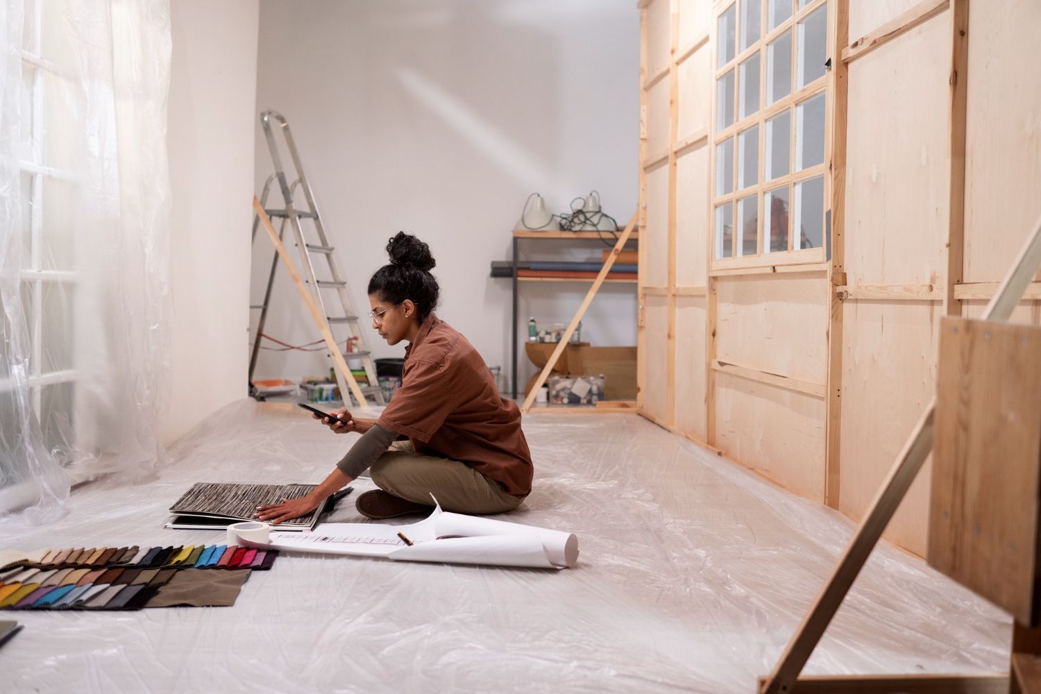 woman pick paint colors for home