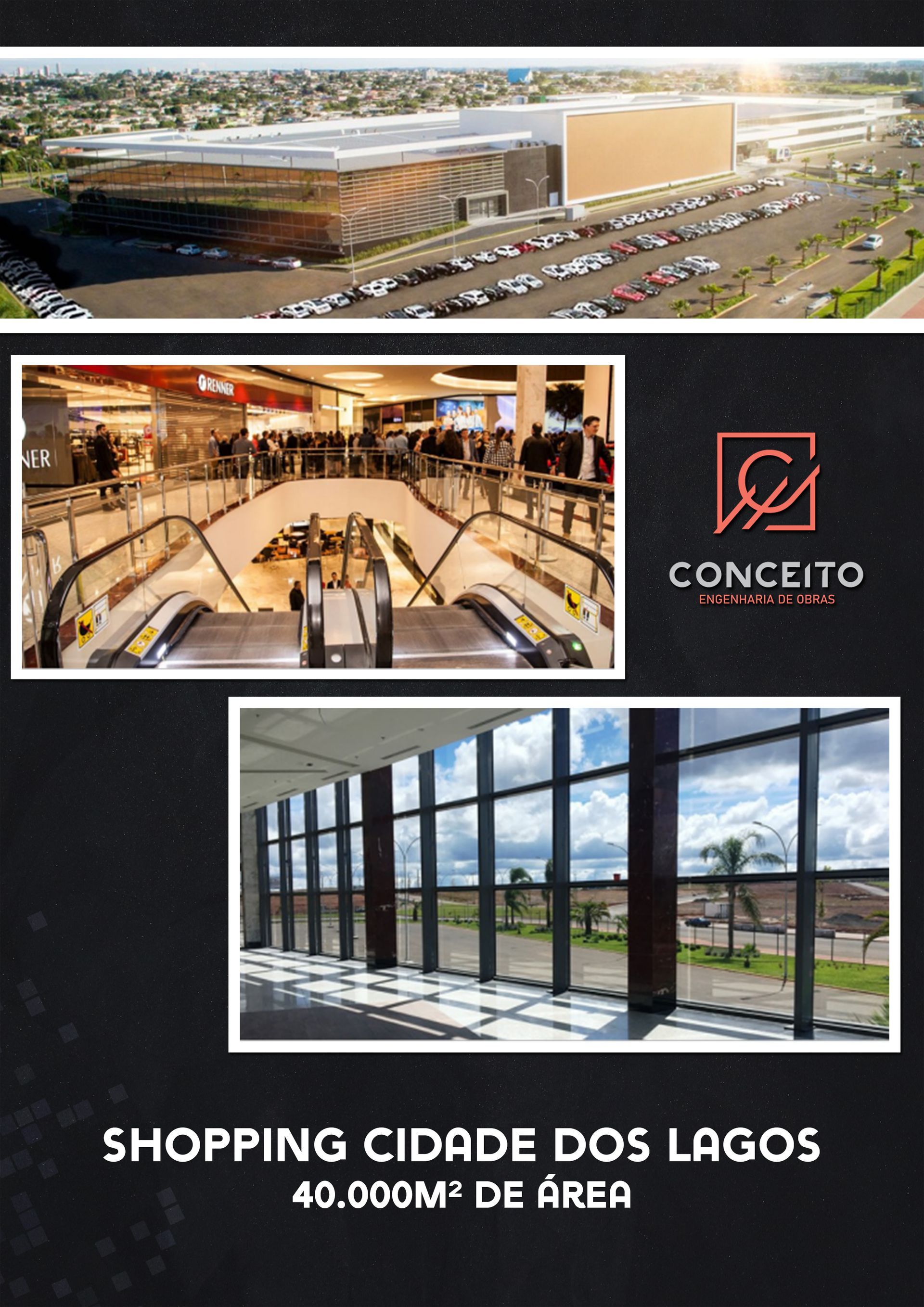 A brochure for a shopping cidade dos lagos mall