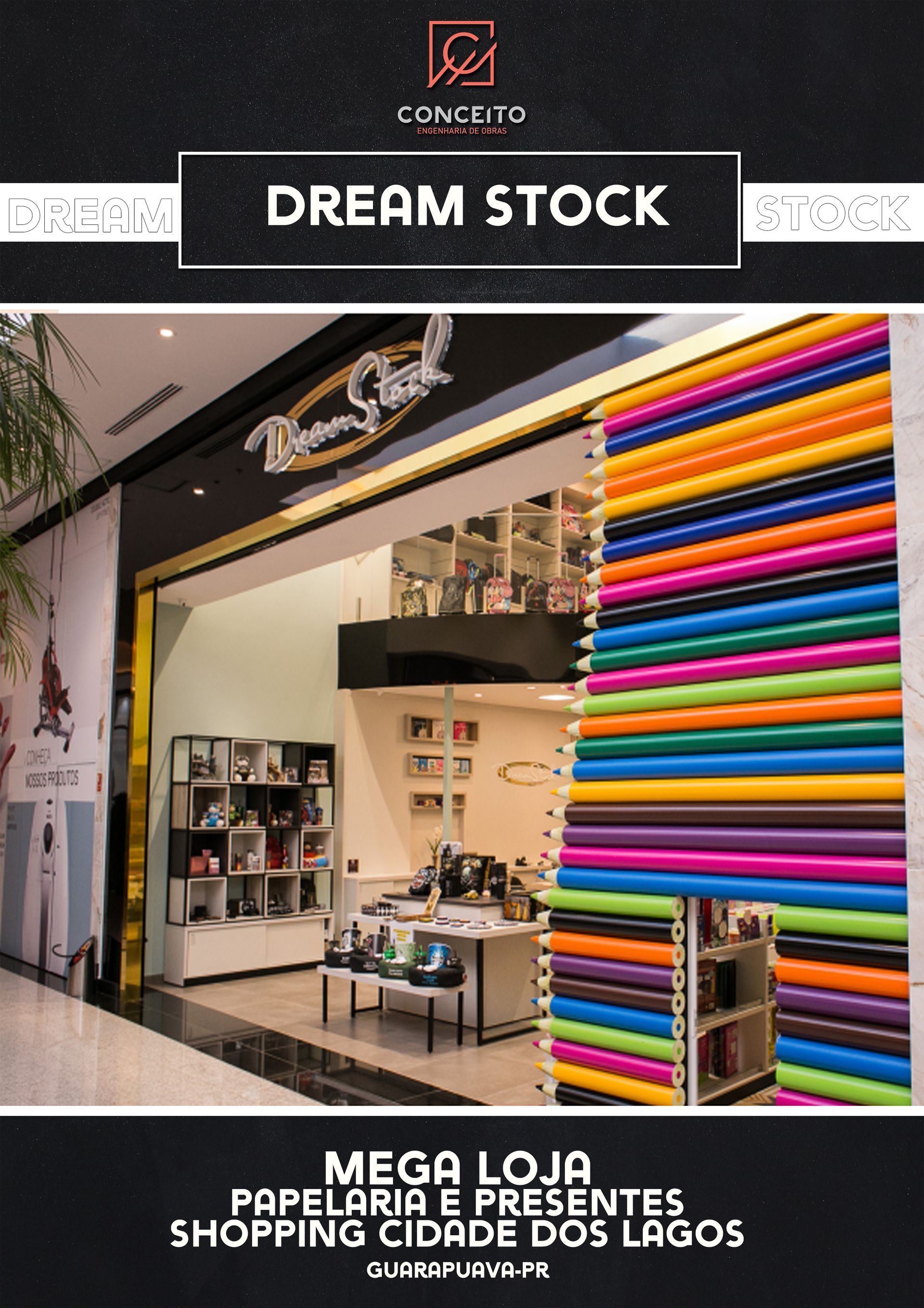 Dream stock mega loja papelaria e presentes shopping cidade dos lagos
