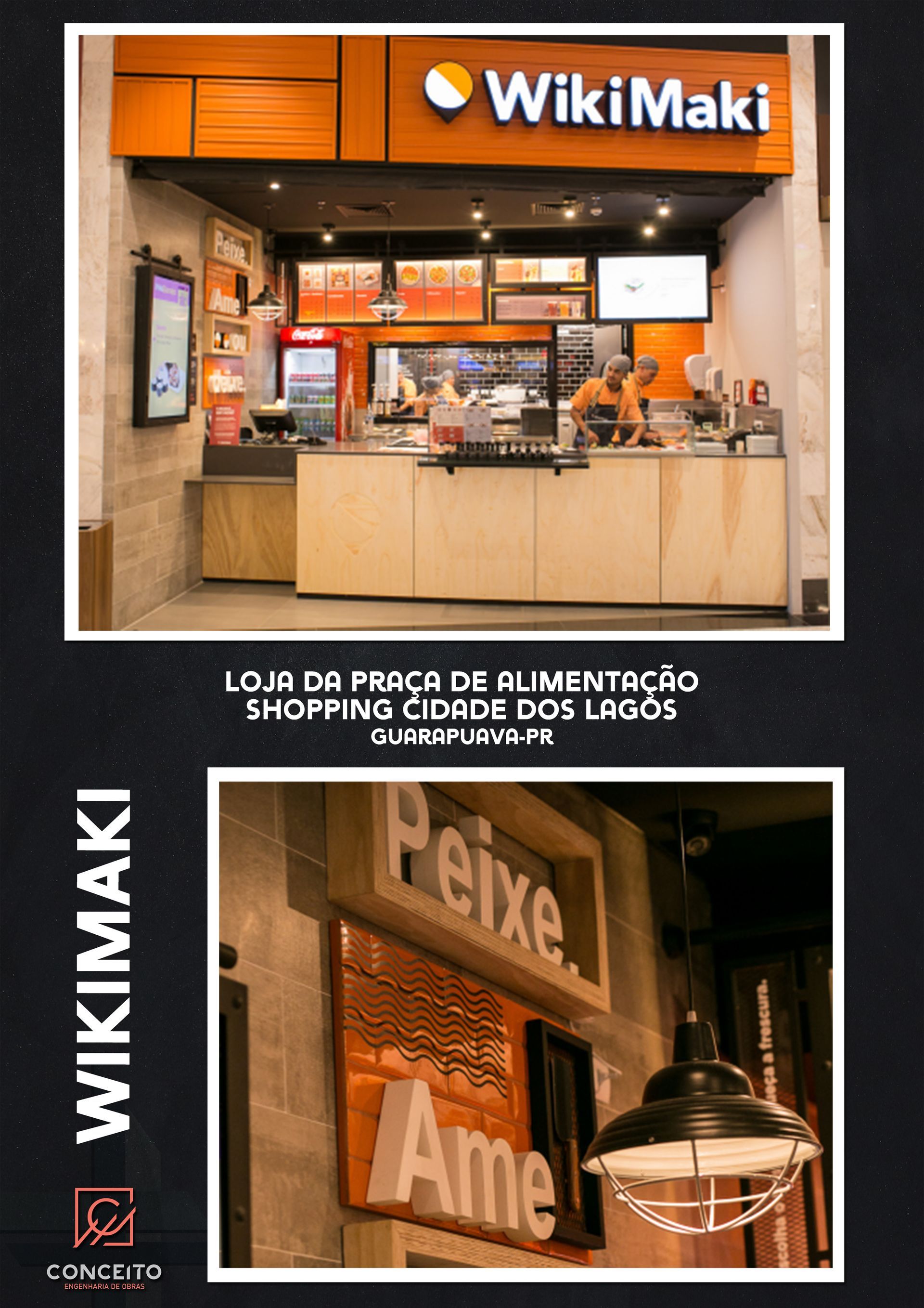 Uma foto de um restaurante chamado wikimaki