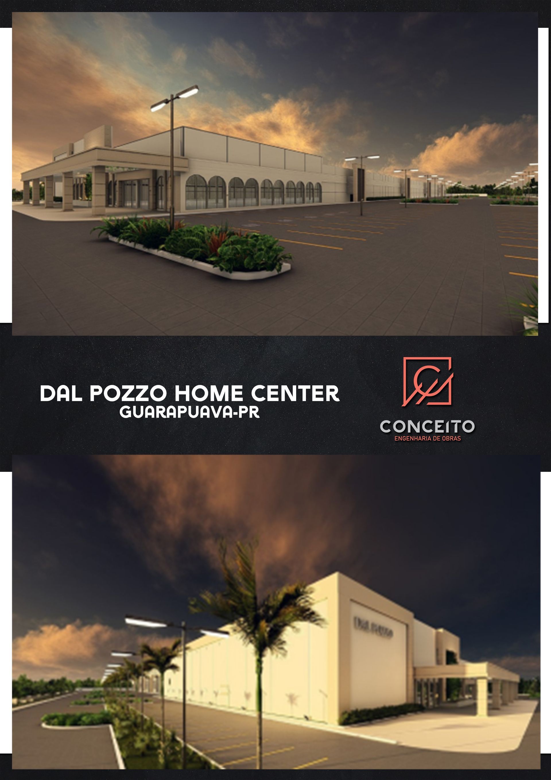 Impressão artística do centro residencial Dal Pozzo.