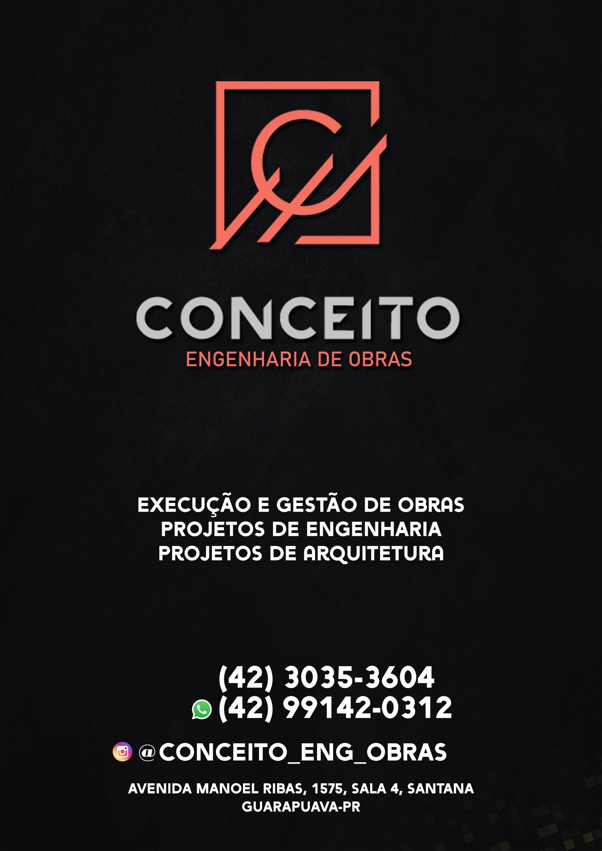 Um fundo preto com a palavra conceito nele