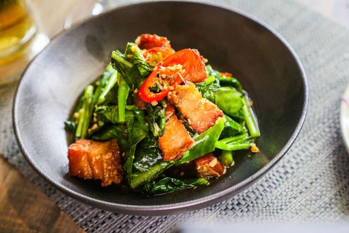 Crispy Pork Belly is a recommended Thai food from Thai On Wok in Glebe