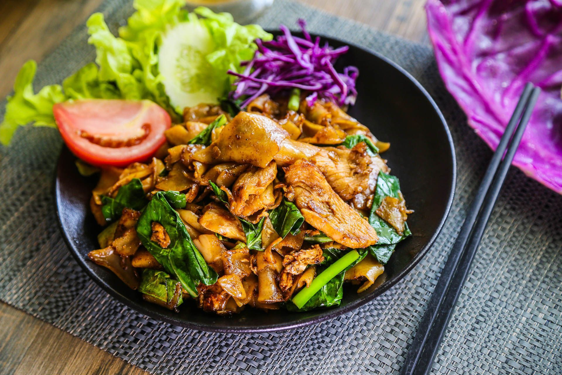 Pad See Ew is a popular Thai food from Thai On Wok in Glebe