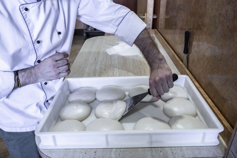 Selezione dei panetti di pizza