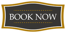 Gold and brown “BOOK NOW” button with white text and dotted accents
