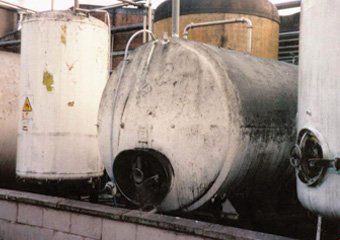 Chemical holding tanks
