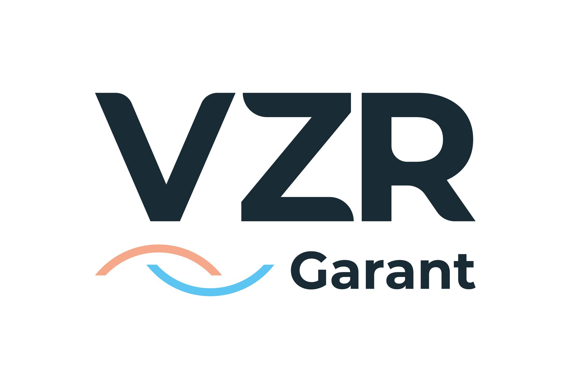 VZR Garant-logo: donkerblauwe letters 