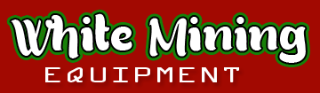 white mining equipment logo