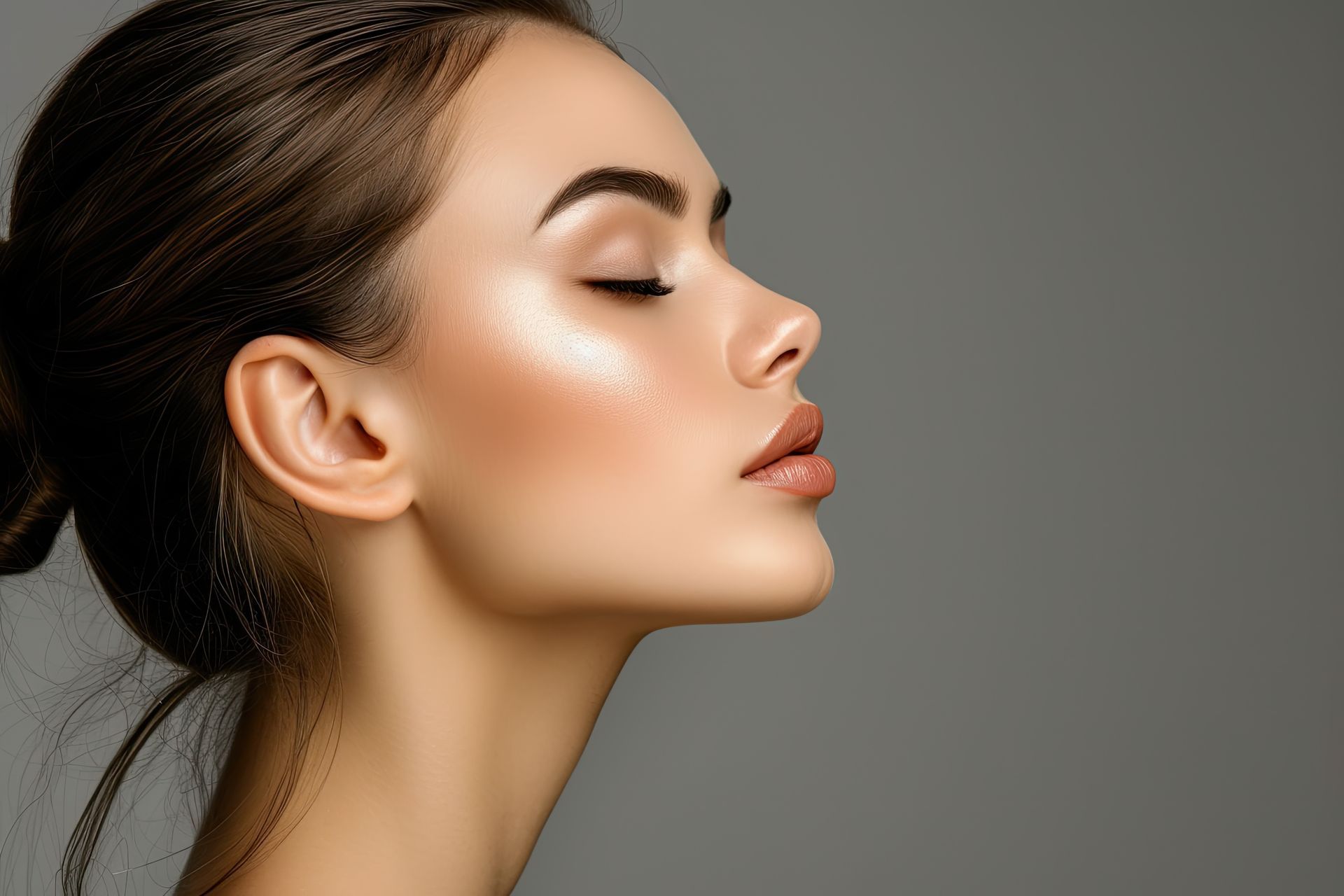image of a before and after photo of a woman 's neck and face for Monaco Med Spa in Miami, FL.