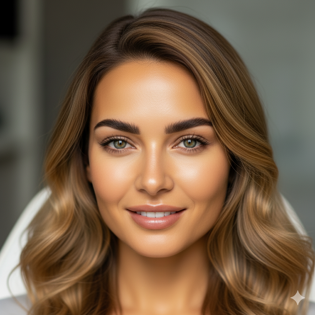 A radiant woman with beautiful, clear skin, showcasing the benefits of IPL skin spot removal