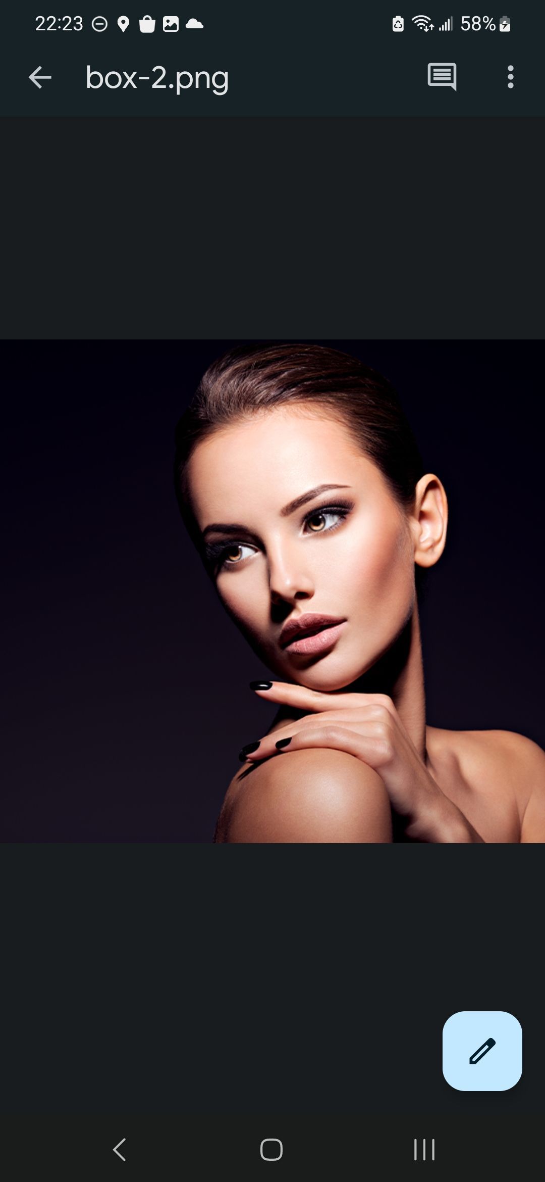 A woman with smooth, youthful skin on her face and neck after receiving nonsurgical rejuvenation
