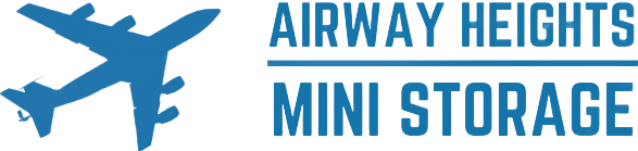 Blue airplane logo with