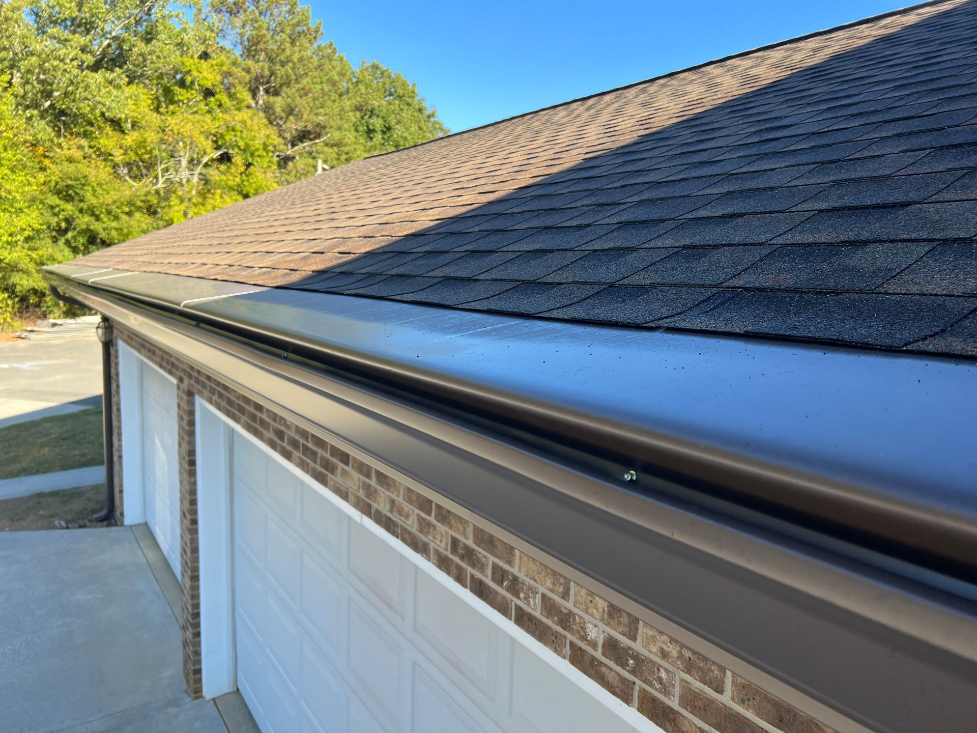 Gutter pipes on the side of a building