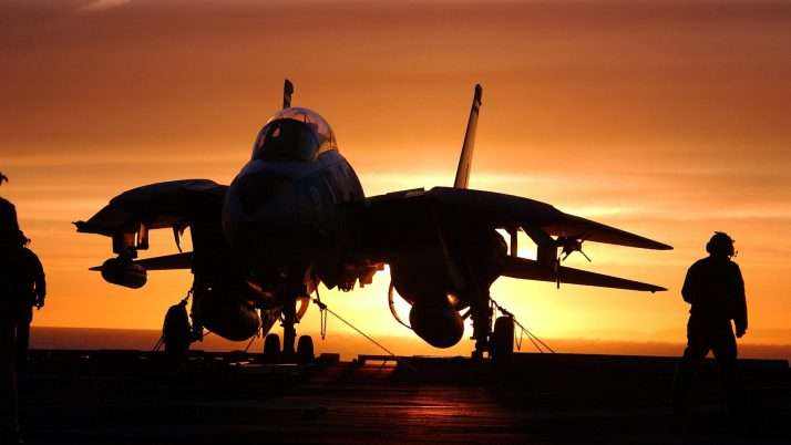 defense base act airplane maintenance fighter plane sunset