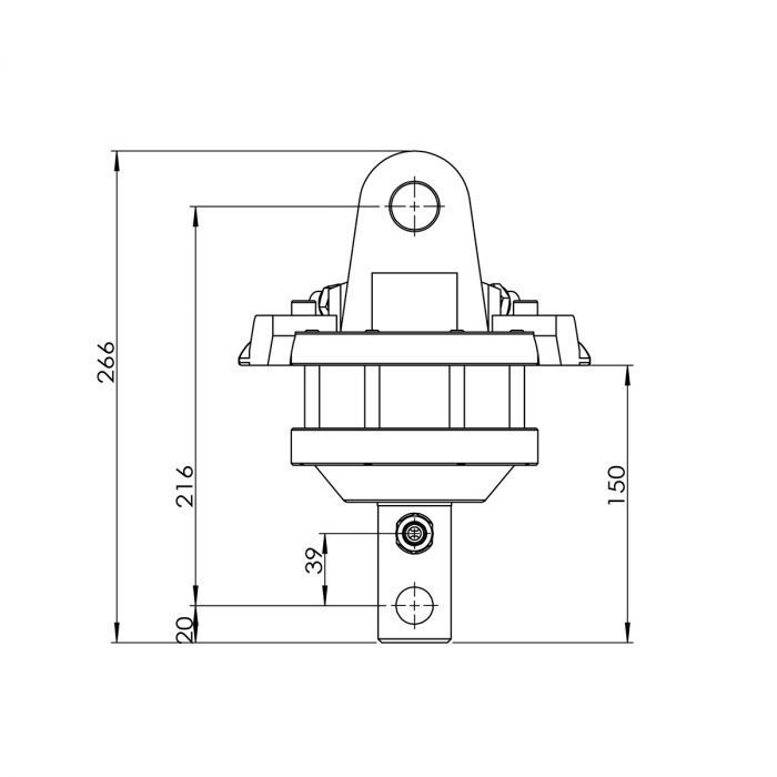 Holzgreifer Drehgelenk 1 T