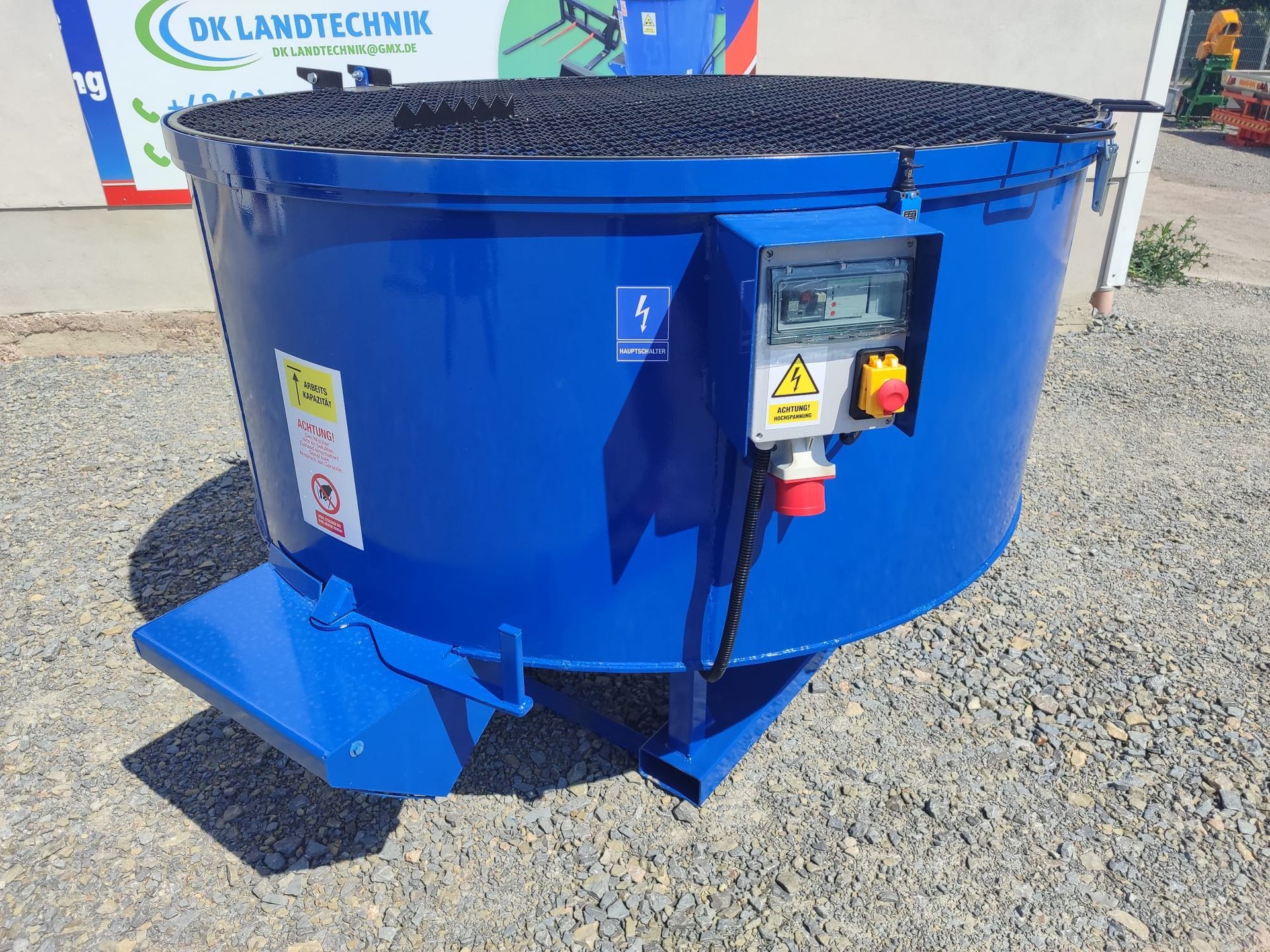 Elektrische betonmixer 600 L dwangmenger met versnellingsbak