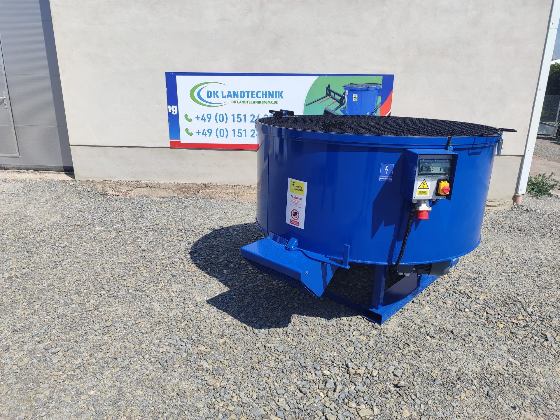 Elektrische betonmixer 600 L dwangmenger met versnellingsbak