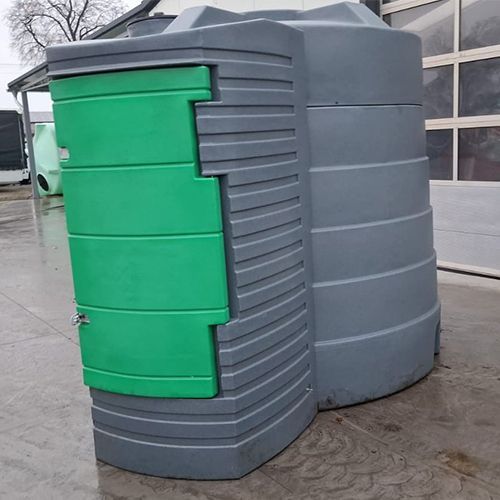 Zbiornik na olej napędowy do stacji benzynowej, stacja tankowania oleju napędowego 9000 l, zbiornik z pompą, wąż: 12 m