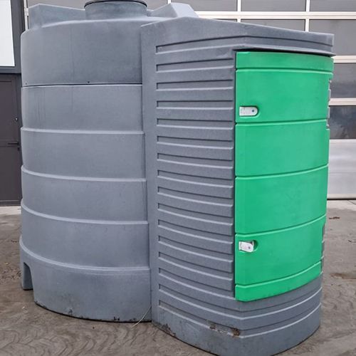 Zbiornik na olej napędowy do stacji benzynowej, stacja tankowania oleju napędowego 9000 l, zbiornik z pompą, wąż: 12 m