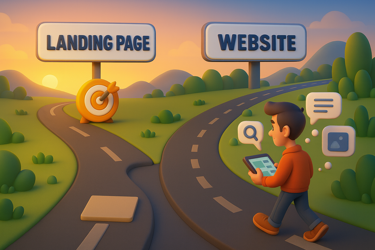 Landing Page vs Website: When to Convert Fast vs When to Build Trust
