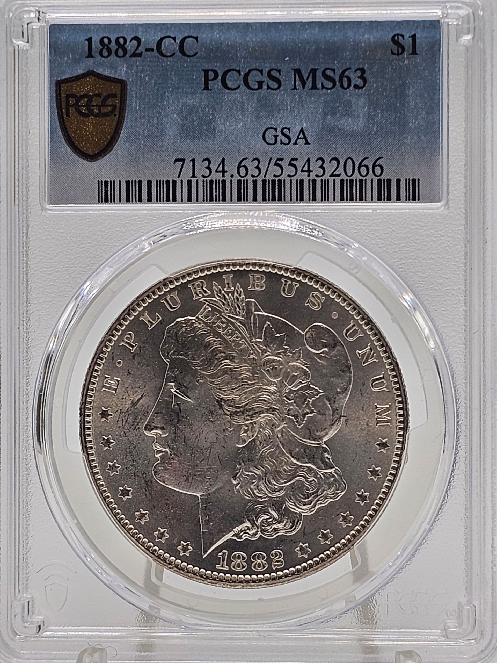 1882 CC Morgan Silver Dollar MS-63
