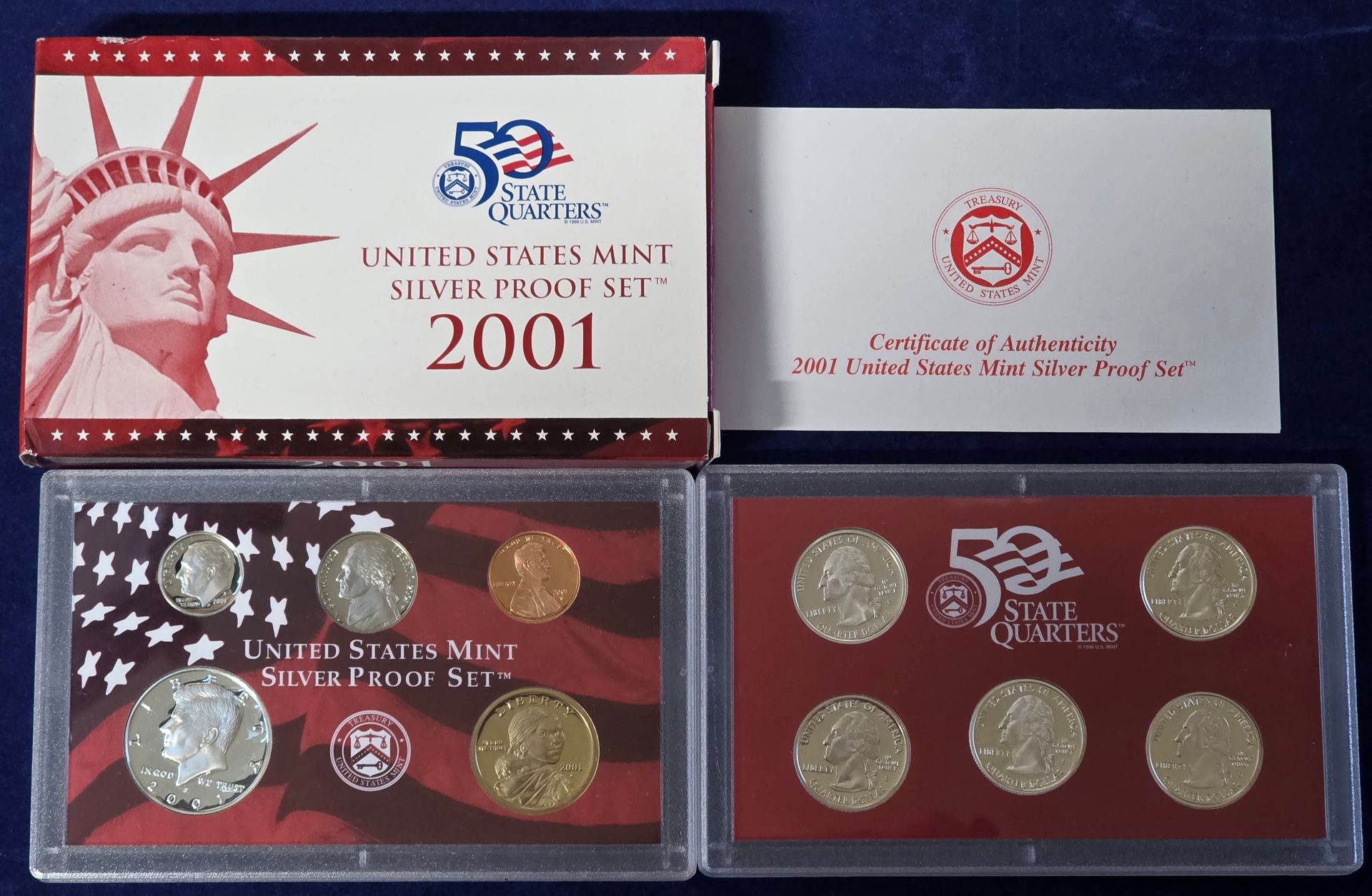 2001 United States Mint Silver Proof Set