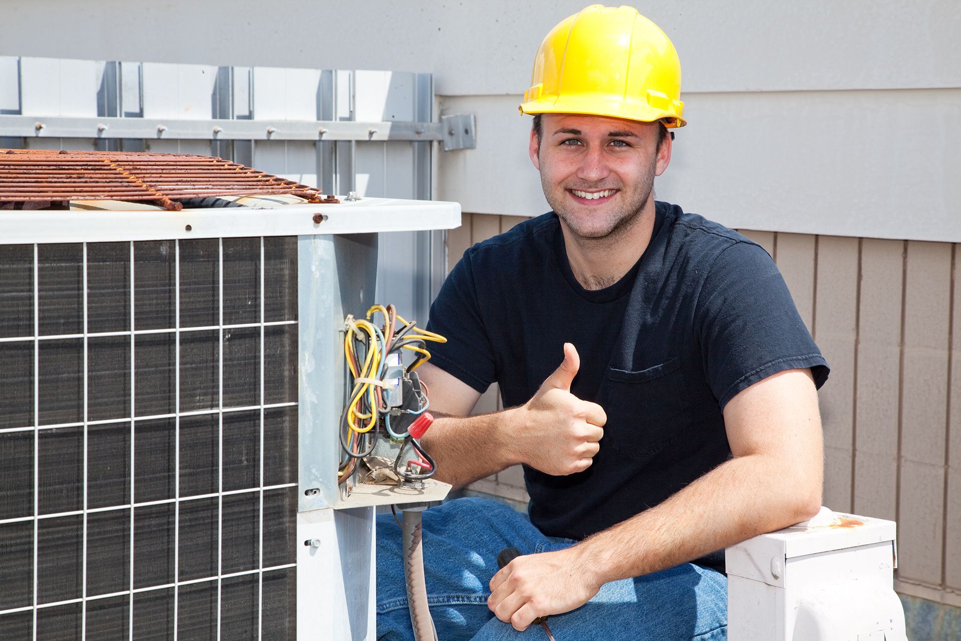 Happy HVAC Technician