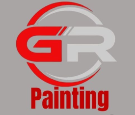Red and gray "GR Painting" logo with a circular design.