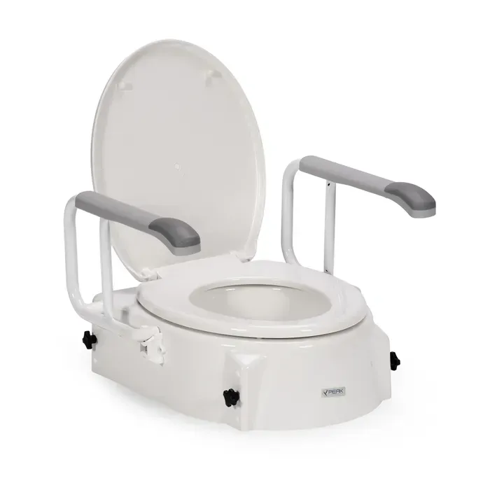 Peak Raised Toilet Seat With Swing Back Arms