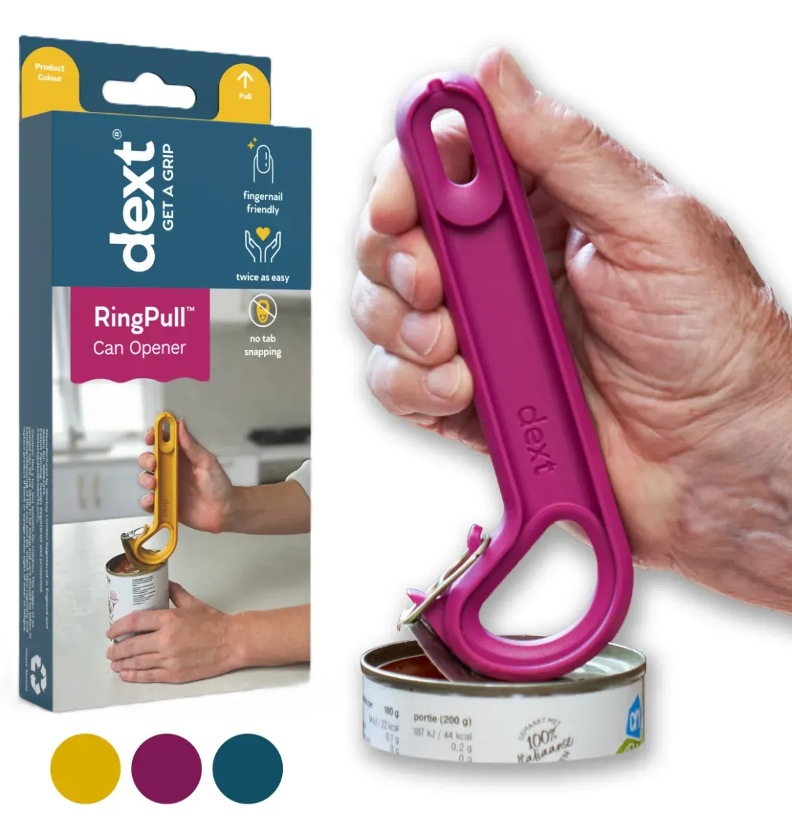 Dext ring pull can opener
Complete Comfort