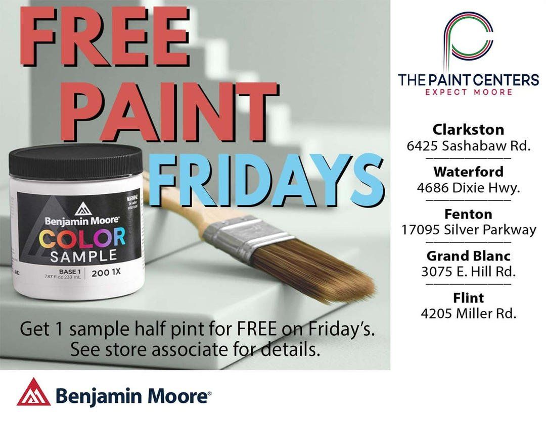 Free Paint Fridays Promotion, The Paint Centers