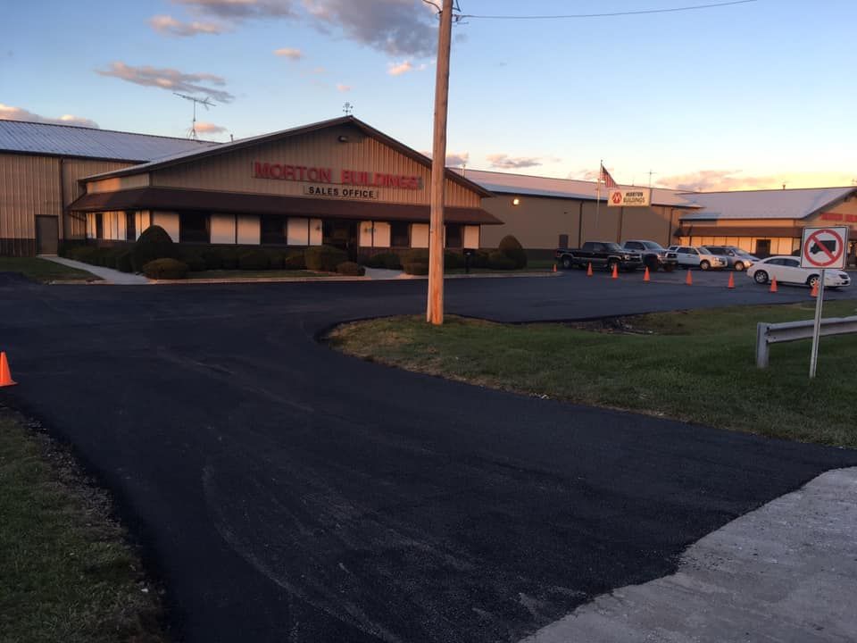 A building with the word morton on it