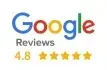 The google reviews logo has 4.8 stars on it.
